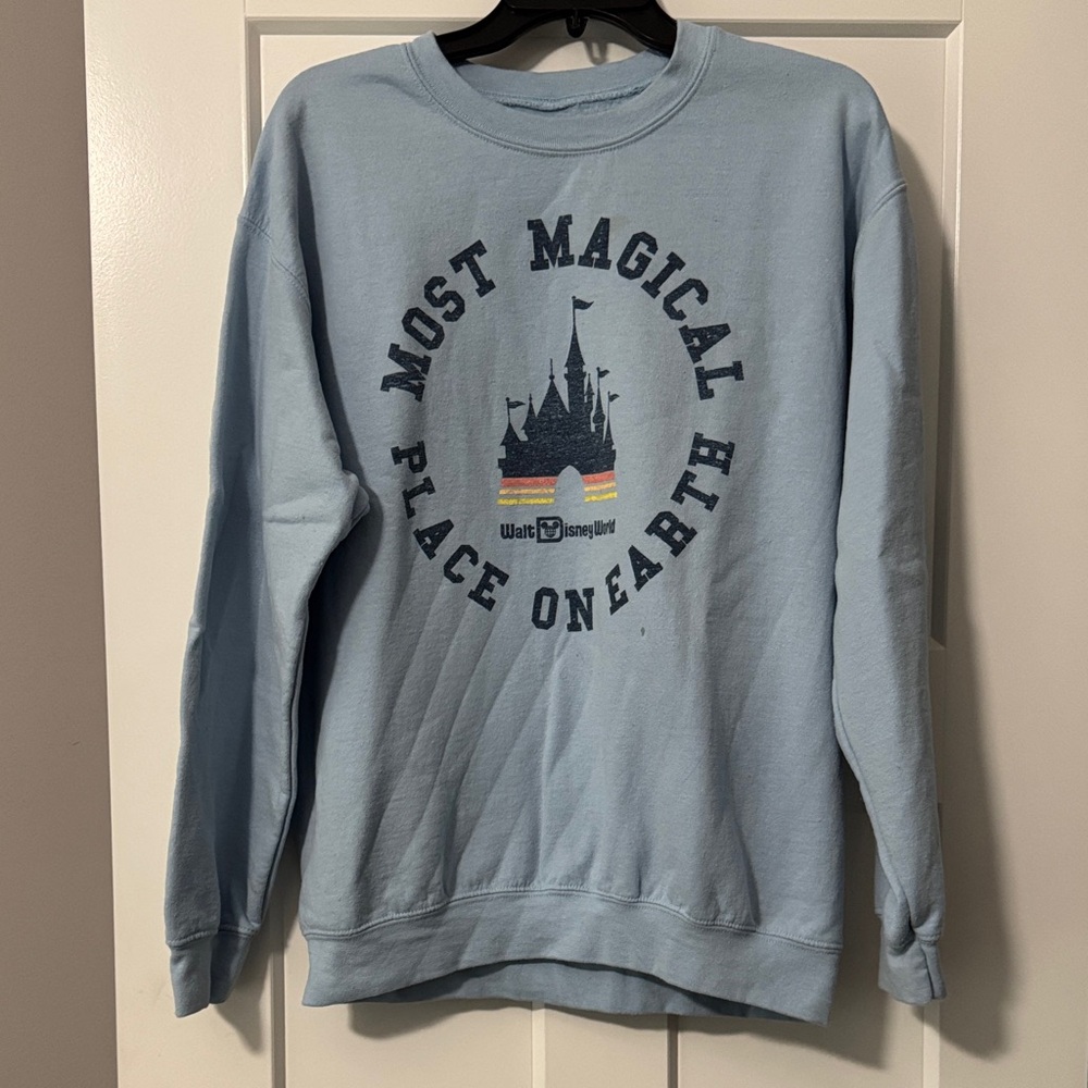 Disney Light Blue Crewneck Sweater
